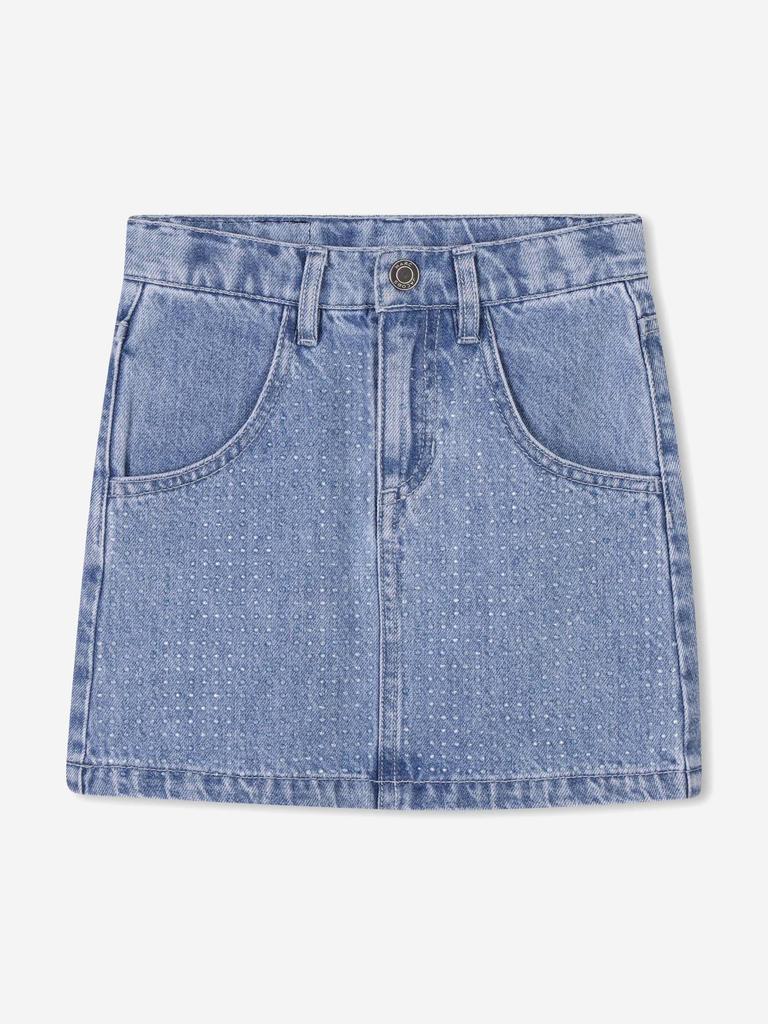 Marc Jacobs Girls Diamante Denim Skirt in Blue