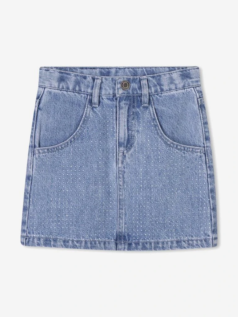 MARC JACOBS Girls Diamante Denim Skirt in Blue 1