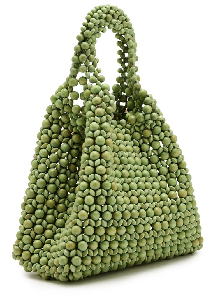 ARANAZ Flora beaded top handle bag