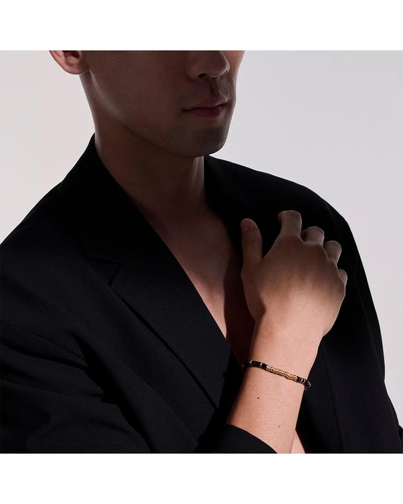 John Hardy 14K Yellow Gold Heishi Onyx Bracelet 3