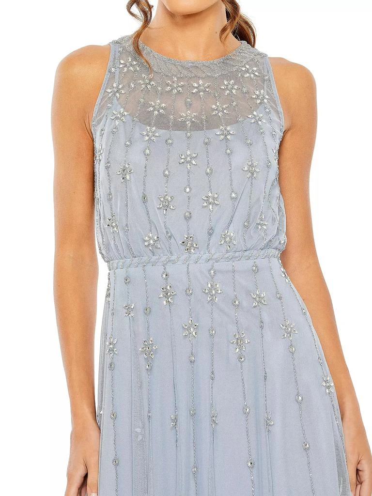 Mac Duggal Crystal-Embellished Tulle Midi-Dress 3