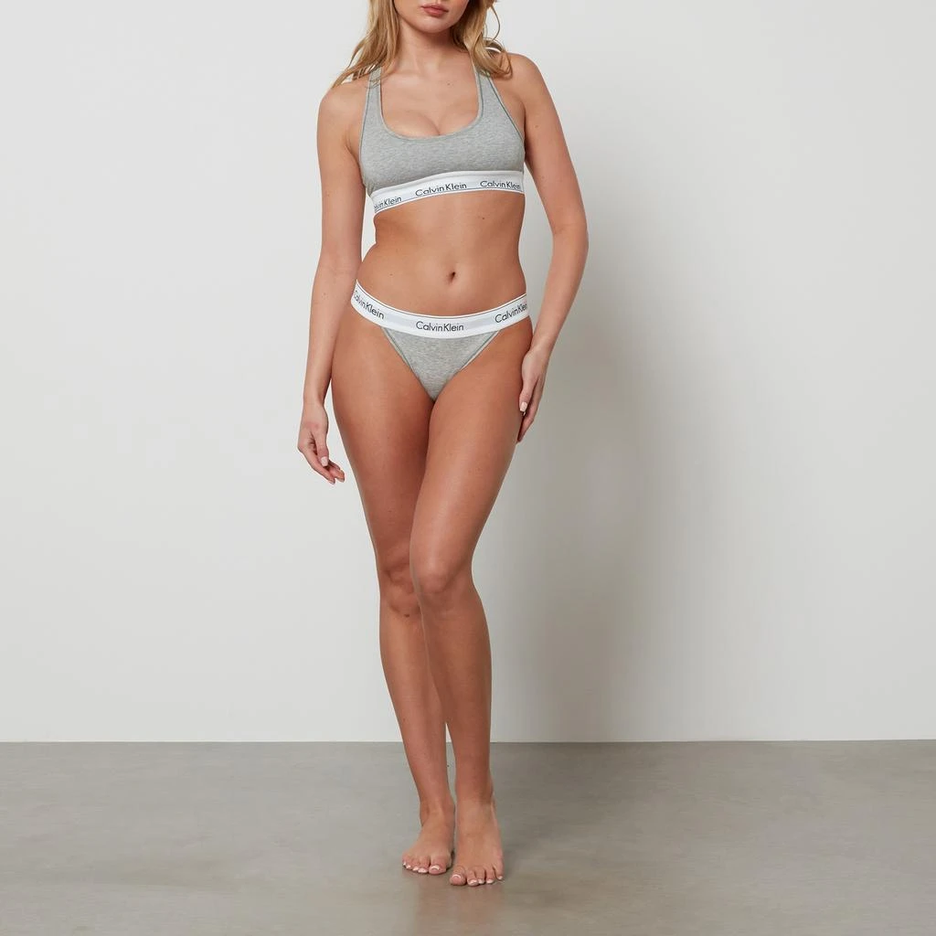 Calvin Klein Women's High Leg Tanga Briefs Grey 3