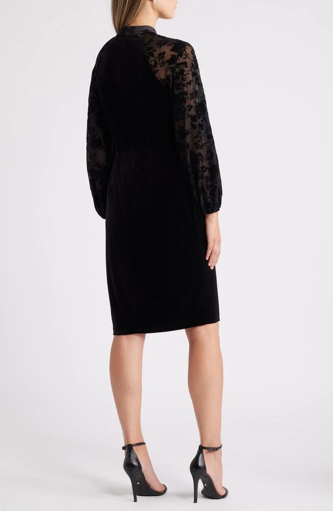 Eliza J Long Sleeve Velvet Cocktail Dress 2