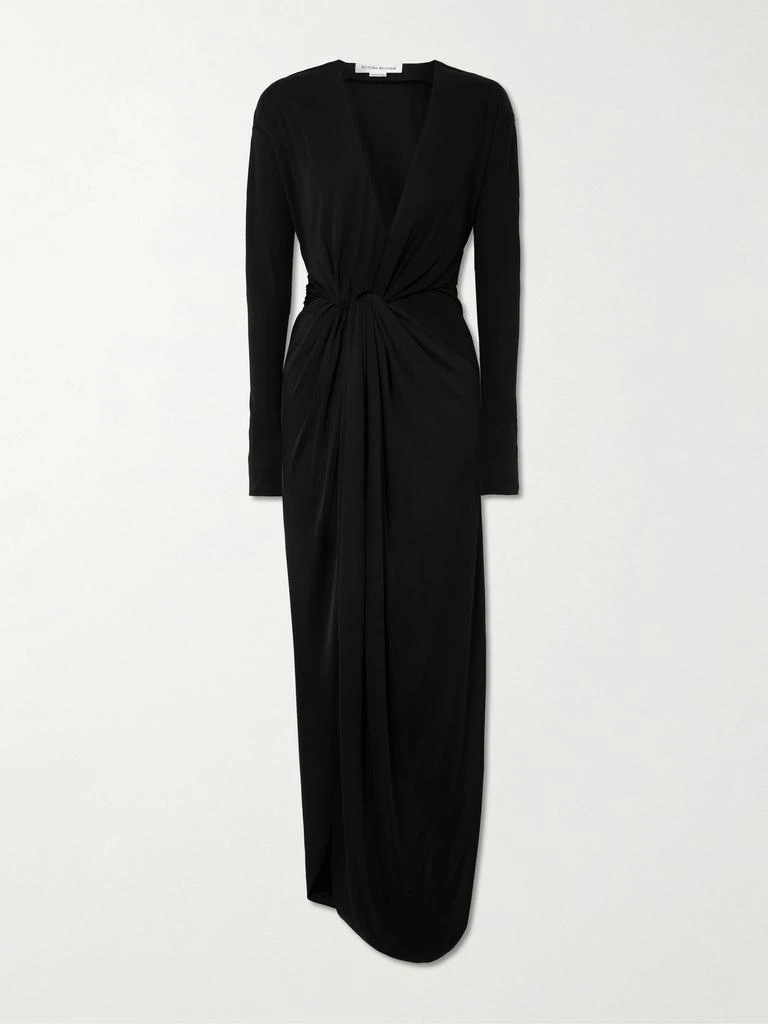 Victoria Beckham 结饰垂褶平纹布中长连衣裙 1