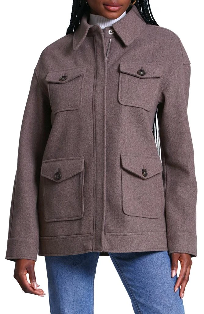 Avec Les Filles Relaxed Faux Wool Utility Shacket 4
