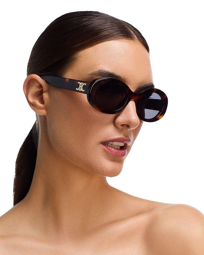 Celine Triomphe Oval Sunglasses, 52mm 2