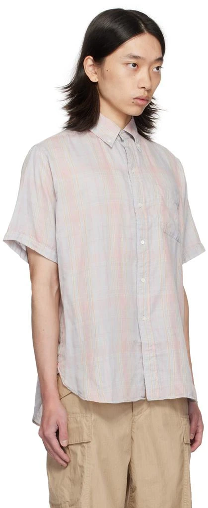 BEAMS PLUS Pink & Blue Classic Fit Shirt 2