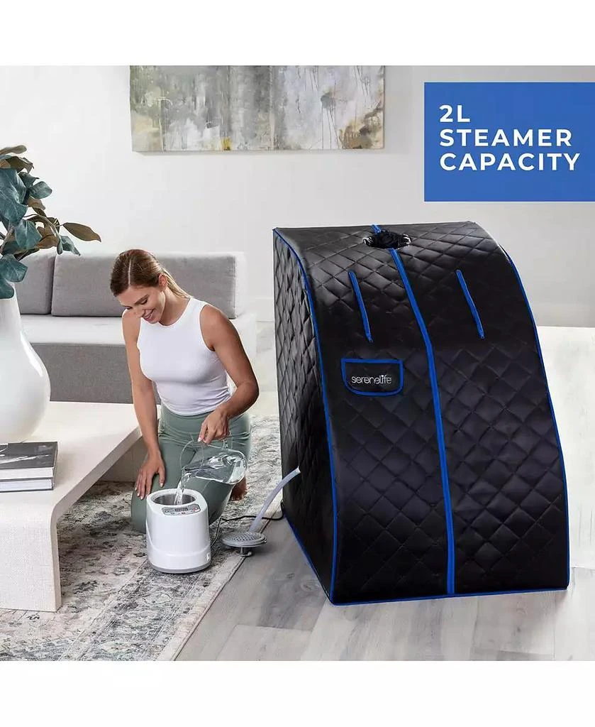 SereneLife Compact 
Portable Steam Sauna With Foldable Chair 2