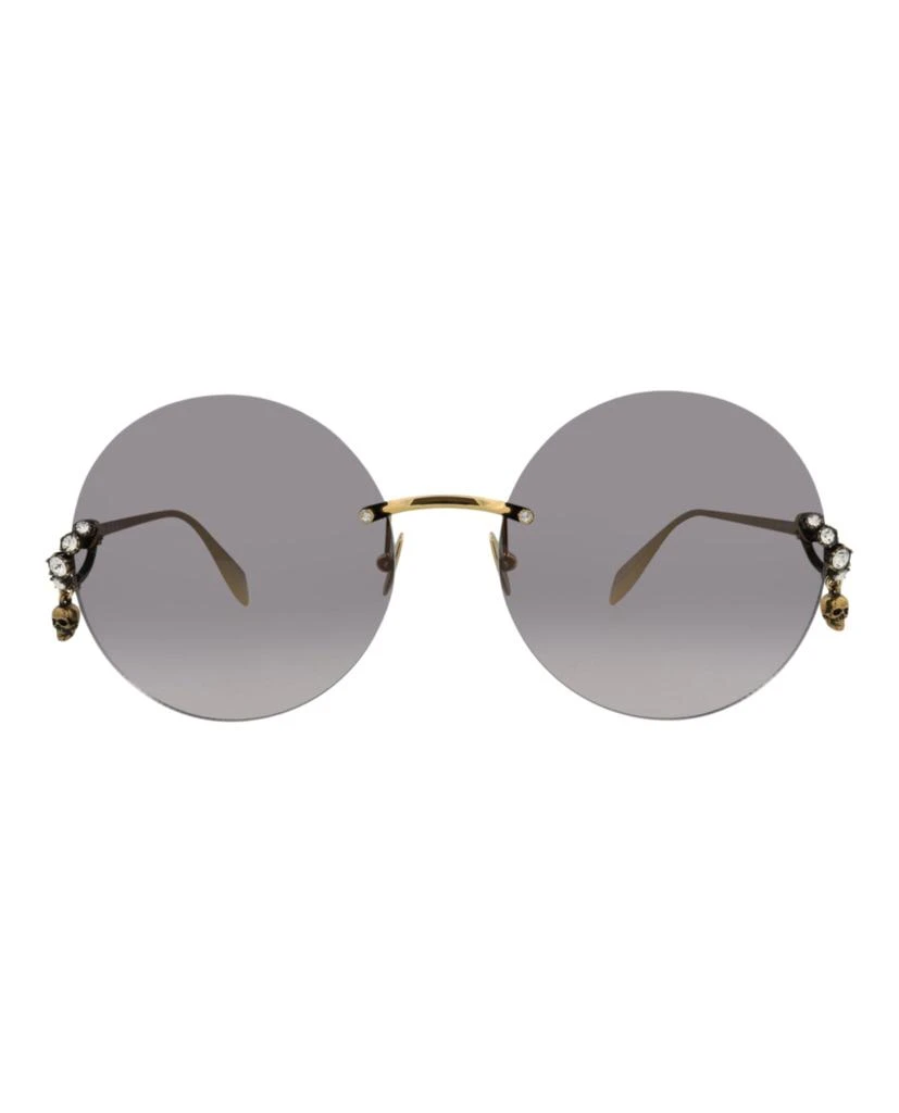 Alexander McQueen Round-Frame Metal Sunglasses 1