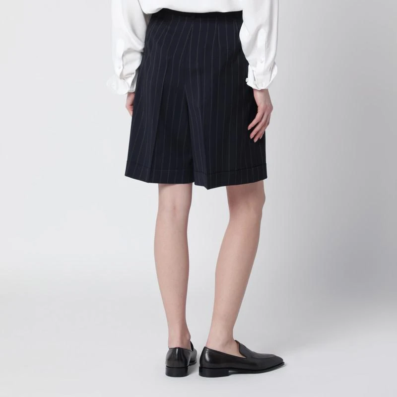 Max Mara Blue pinstripe wool bermuda shorts 4