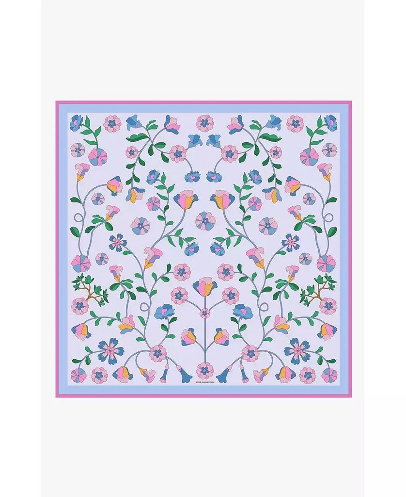 Jessie Zhao New York Blush Botanica Double Sided Silk Scarf 2