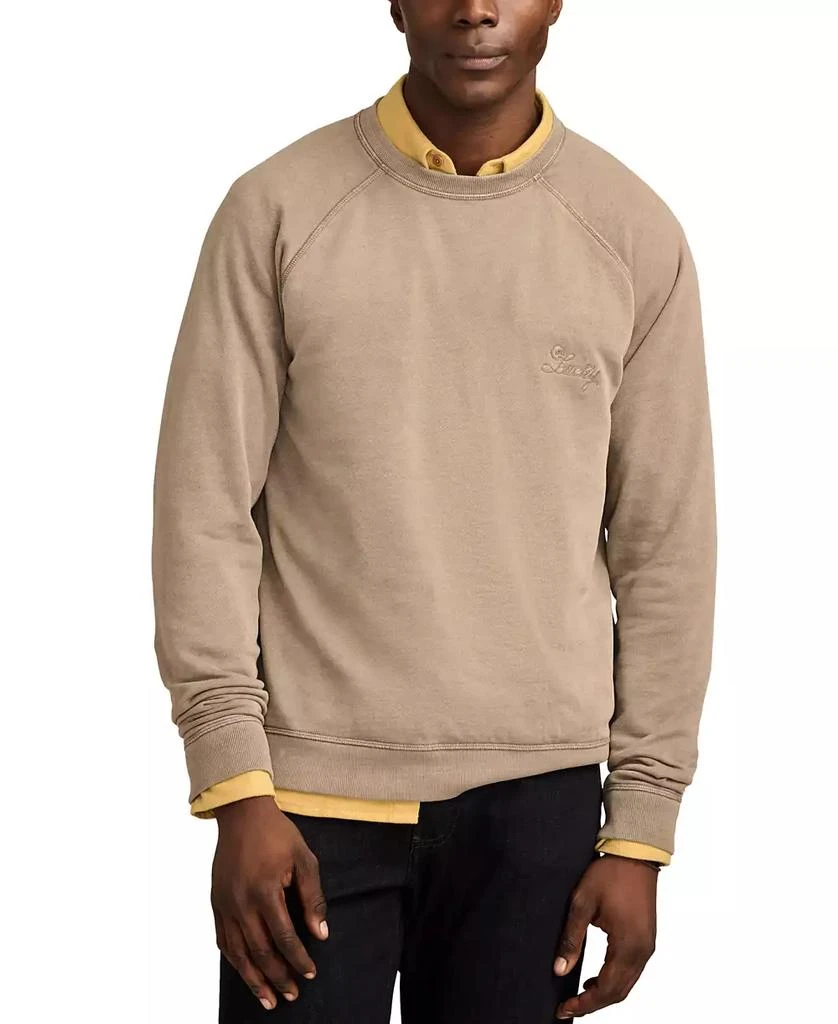 Lucky Brand Men's Fleece Logo Raglan Crew Sweatshirt 1