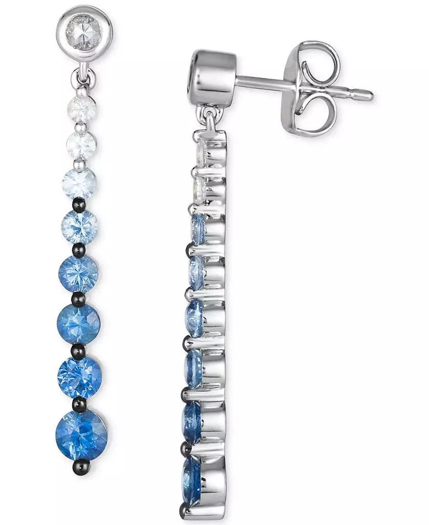 Le Vian Denim Ombré (1 ct. t.w.) 
White Sapphire (1/3 ct. t.w.) Linear Drop Earrings in 14k White Gold 2
