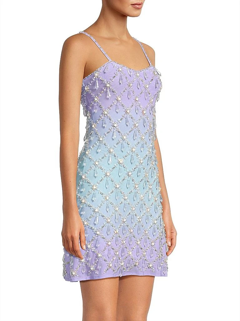 Oceanus Arabella Beaded Ombré Minidress 4