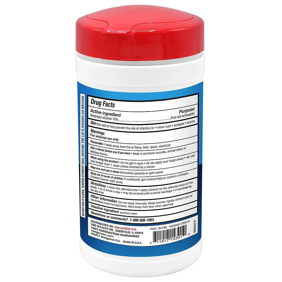 Walgreens 70% Isopropyl Alcohol Wipes 2