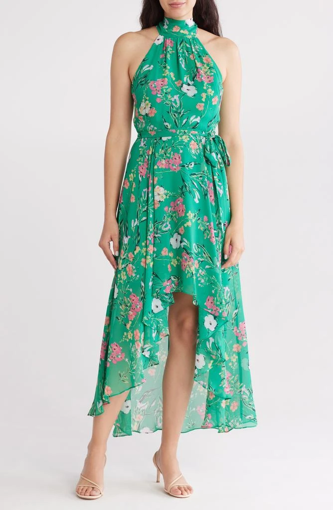 Eliza J Floral Sleeveless High-Low Maxi Dress 1