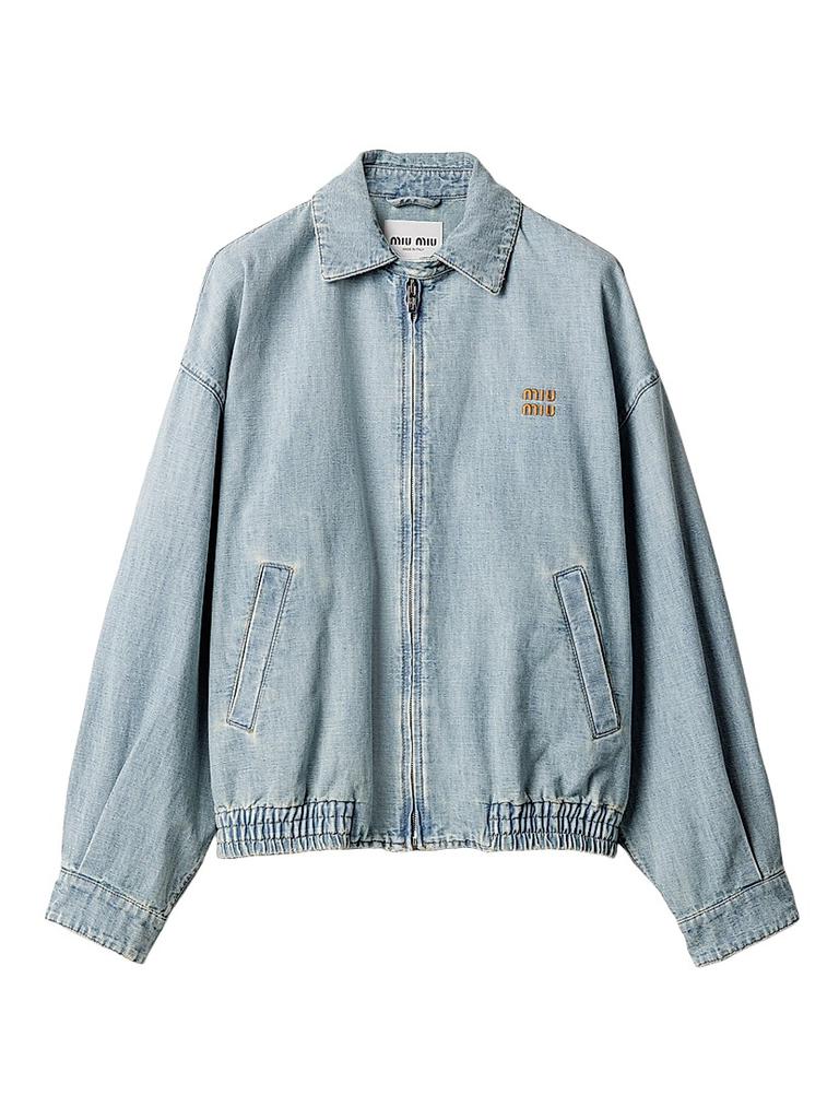 Miu Miu Miu Miu Recycled Nylon Windbreaker Jacket - Moda Operandi