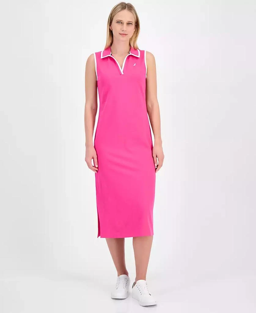 Nautica Jeans Women's Johnny-Collar Sleeveless Midi Dress 1