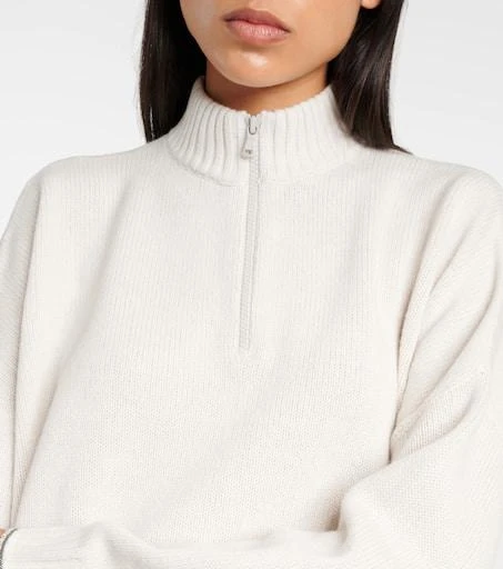 Brunello Cucinelli Wool, cashmere, and silk half-zip sweater 4