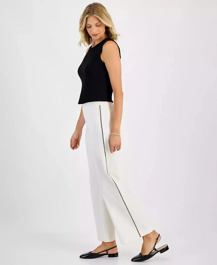 JM Collection Women's Side-Seam-Embellished Wide-Leg Pants, Created for Macy's 4