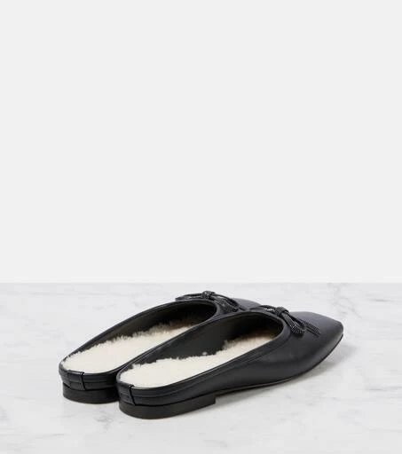 Brunello Cucinelli Monili shearling-lined leather mules 2