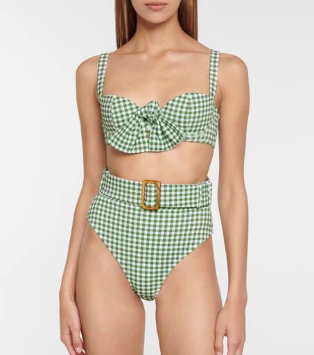 Alexandra Miro Clara gingham bikini top