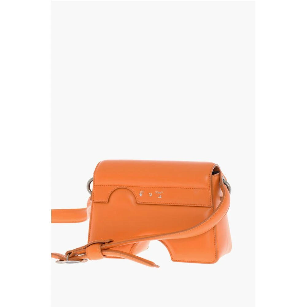 Off-White Off- Leather BURROW Crossbody Bag with Cut-Out Women's Details 2
