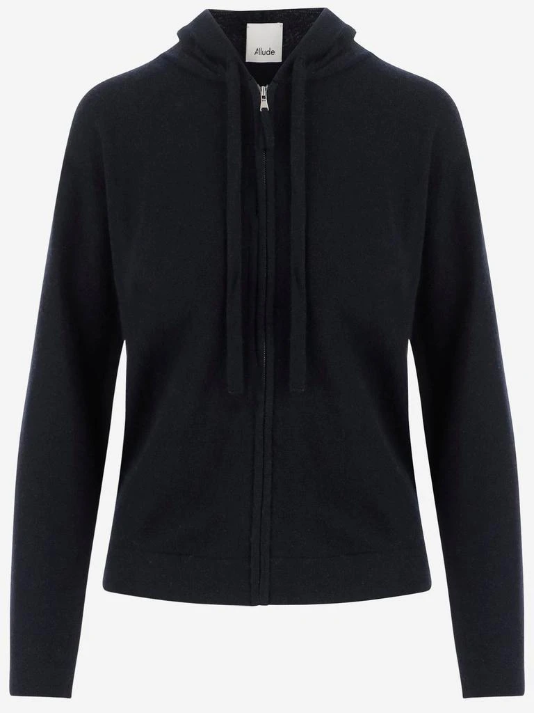 Allude Allude Hooded Zip-Up Sweater 1
