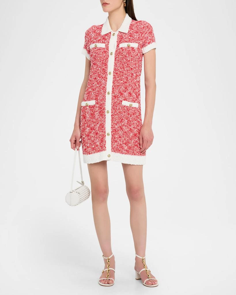 Cinq a Sept Adelaide Buttoned Short-Sleeve Mini Dress 4