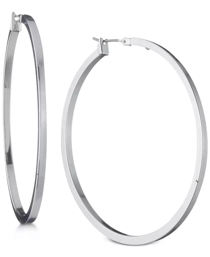 DKNY 2" Thin Hoop Earrings