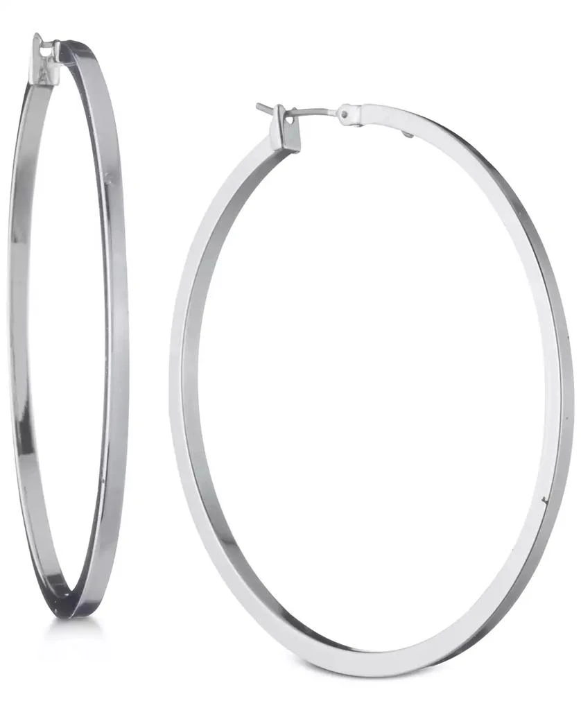 DKNY 2" Thin Hoop Earrings 1