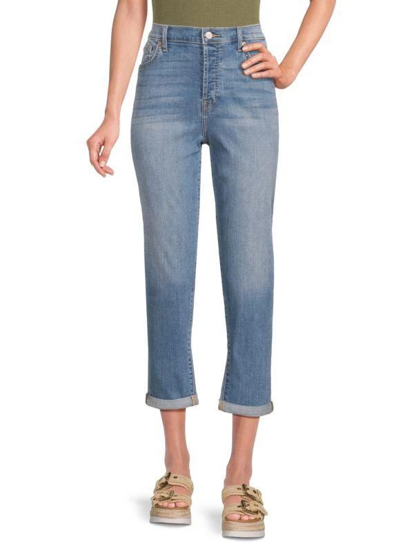 7 For All Mankind Josefina Squiggle Boyfriend Jeans 1