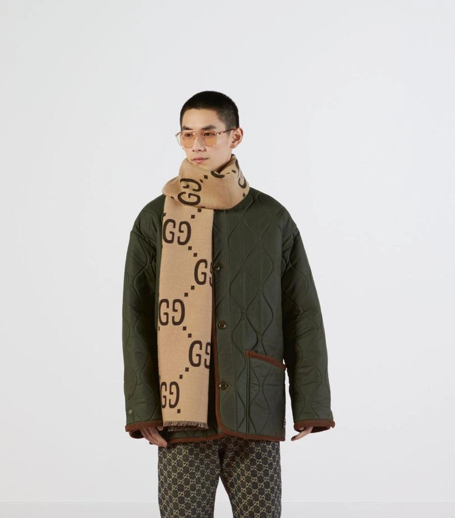 Gucci Wool-Silk GG Supreme Scarf 2