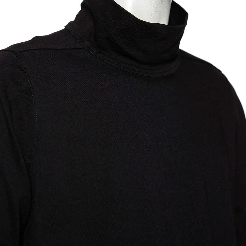 Rick Owens Rick Owens Black Knit Funnel Neck Detailed Oversized Jumper S 4