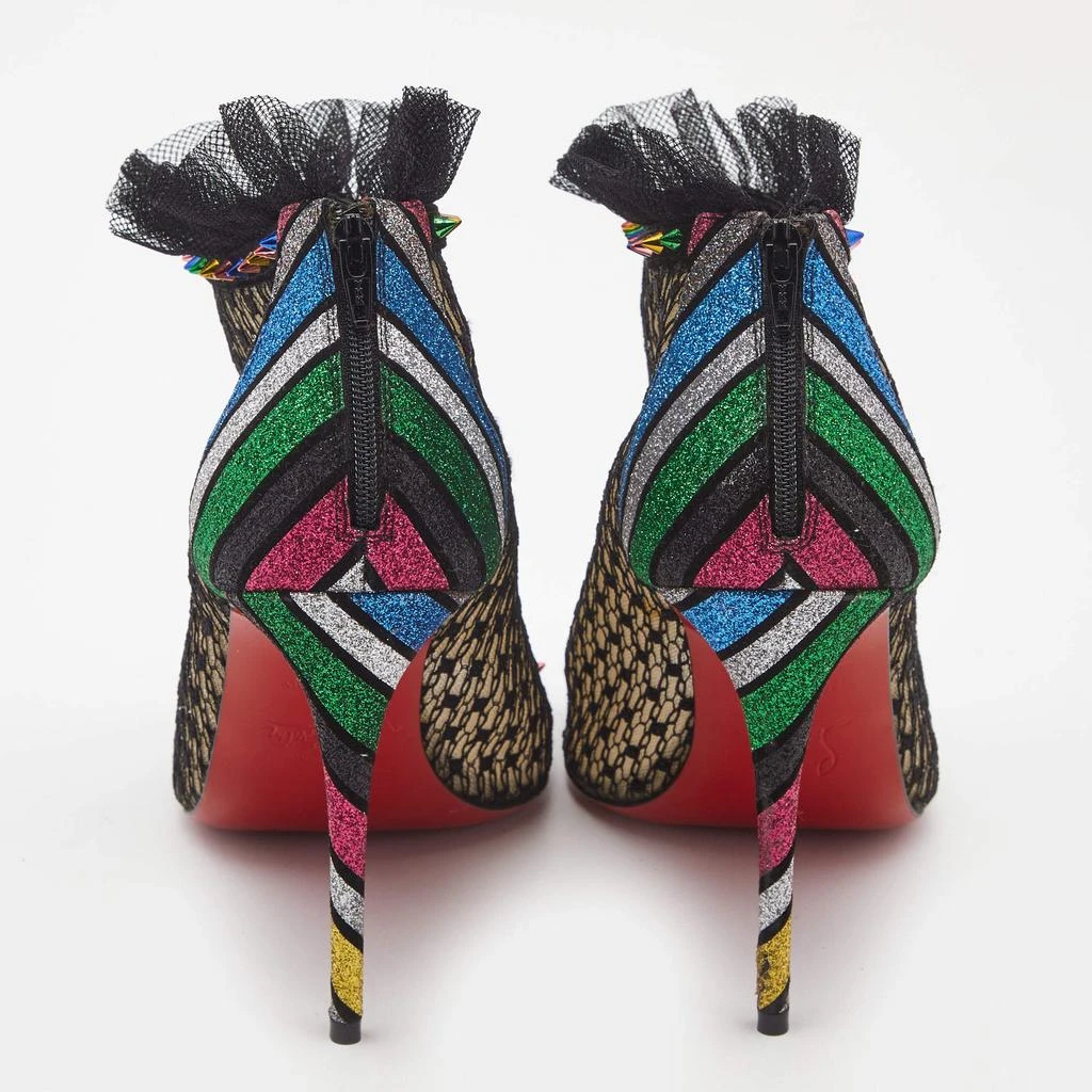 Christian Louboutin Christian Louboutin Multicolor Mesh and Lace Juliettra Ankle Boots Size 37 5