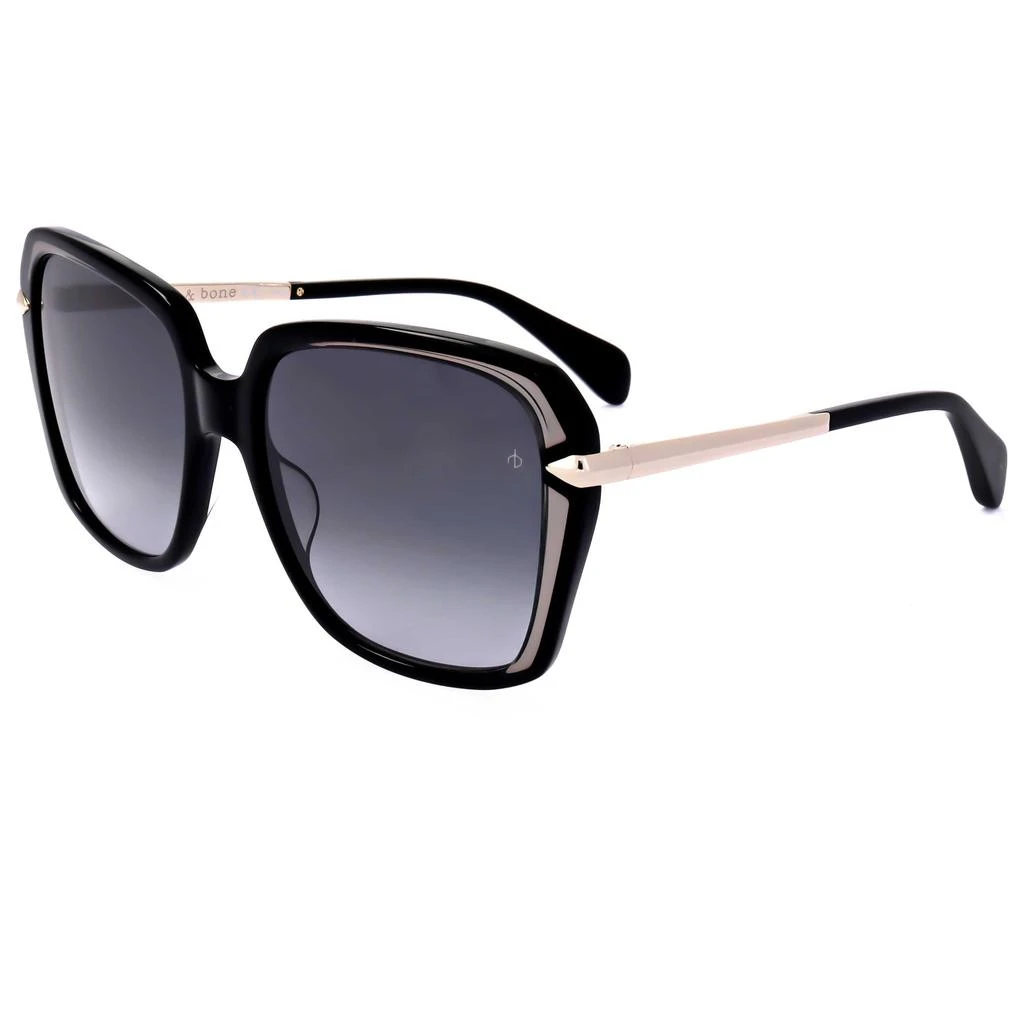 Shop Rag & Bone Silver Shield Ladies Sunglasses RNB6003/S  display picture 1