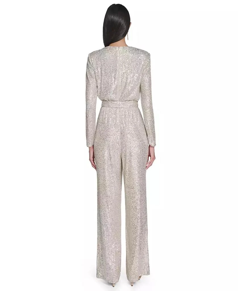 Eliza J Women's Long-Sleeve Social-Sequin Jumpsuit 5