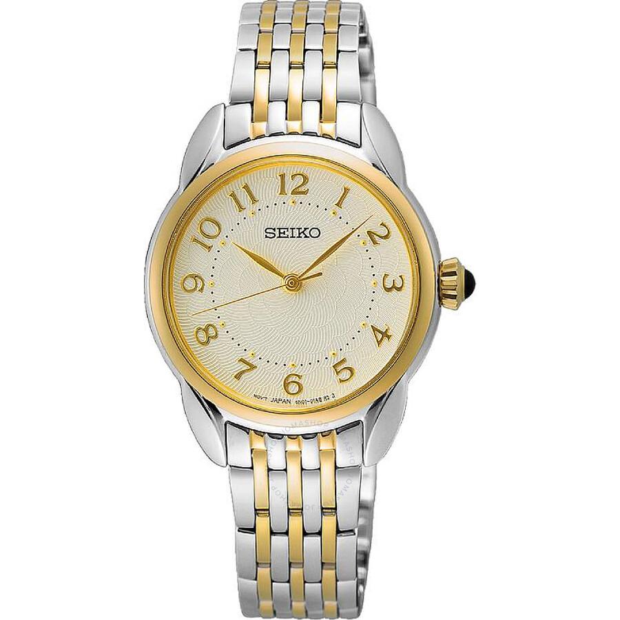 Seiko Quartz Champagne Dial Ladies Watch SUR562P1