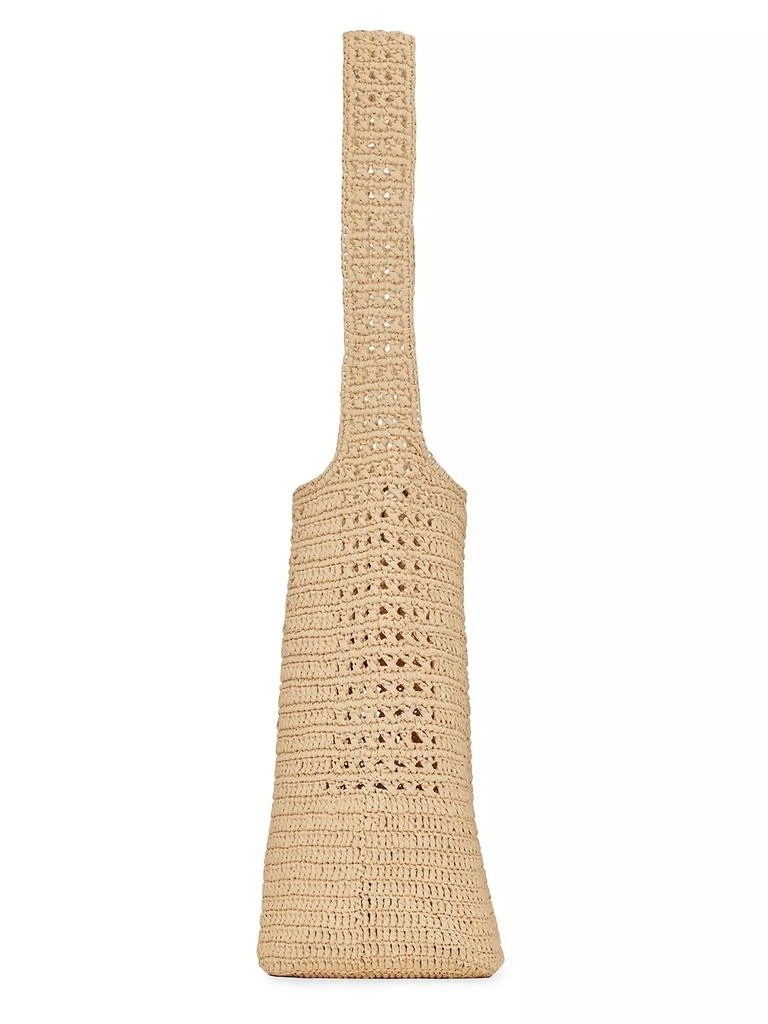 Yves Saint Laurent Le 5 à 7 in Raffia Crochet and Smooth Leather Hobo Bag 3