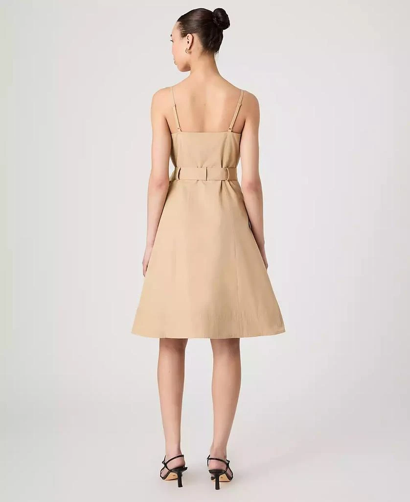 French Connection Women's Light Weight Cotton Belted Trench Fit & Flare Dress 5
