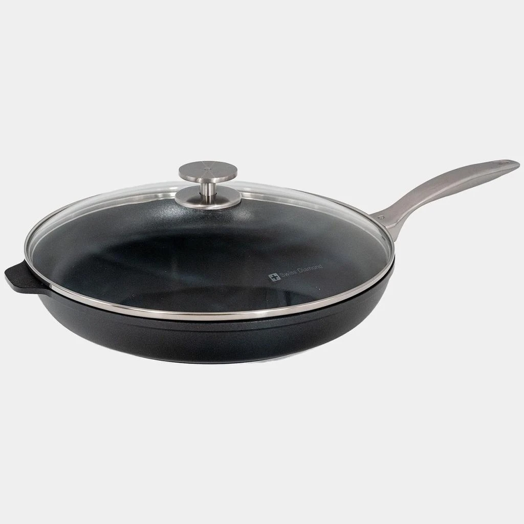 Swiss Diamond CHD Nonstick Fry Pan, 12.5-Inch with Lid