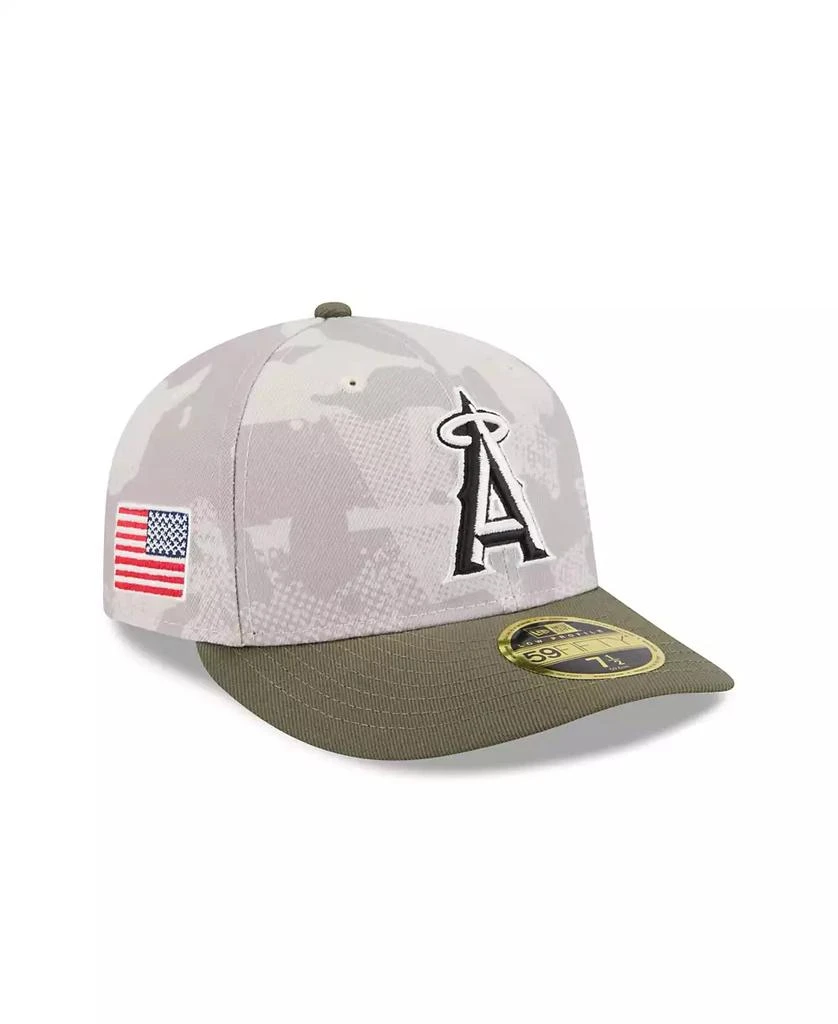 New Era Men's Light Beige/Olive Los Angeles Angels 2025 Armed Forces Day Low Profile 59FIFTY Fitted Hat 2