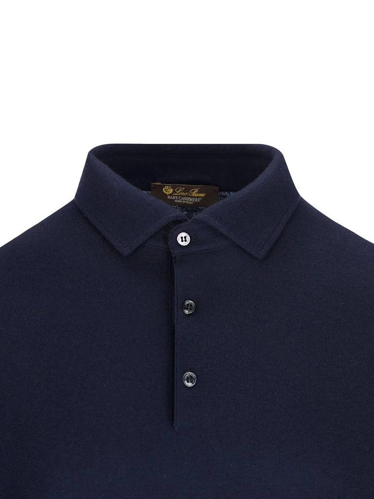 Loro Piana Loro Piana Long Sleeved Knitted Polo Shirt 3