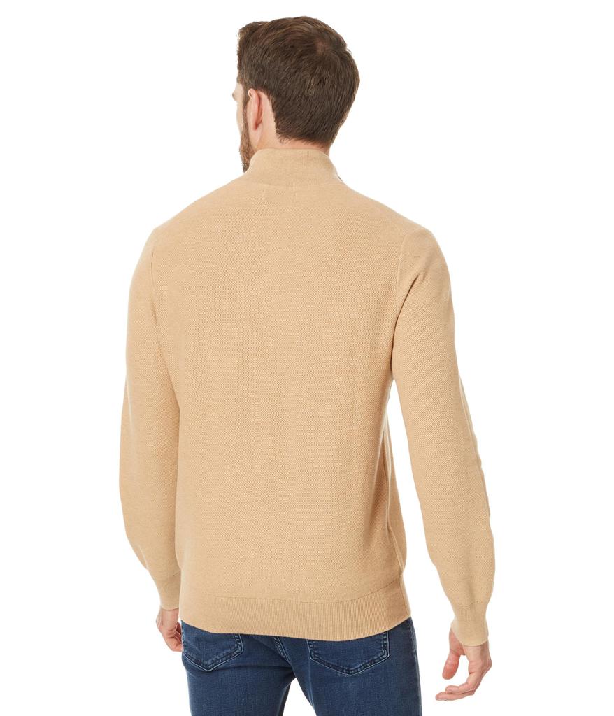 Ralph Lauren Mesh-Knit Cotton 1/4 Zip Sweater