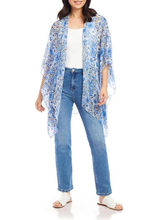 Karen Kane Kane Womens Printed Open Front Kimono 1