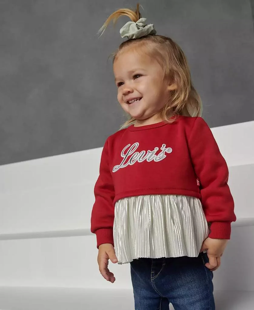 Levi's Infant Girls Sparkle Crew and Jeans, 2-Piece Set 10