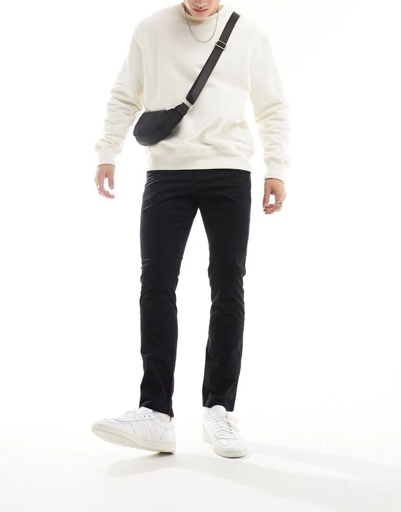 New Look New Look skinny chino in black 1