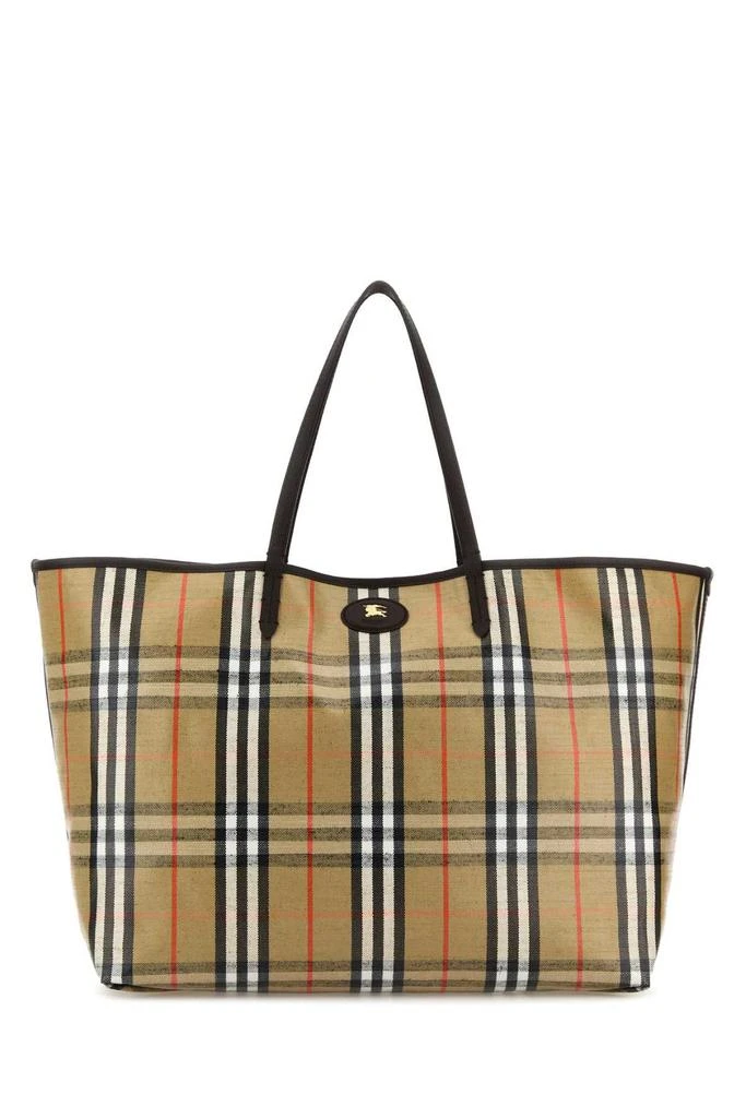 Burberry Burberry Check Printed Tote Bag from Cettire
