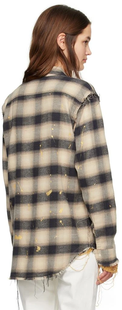 R13 Black & Beige Shredded Shirt 3