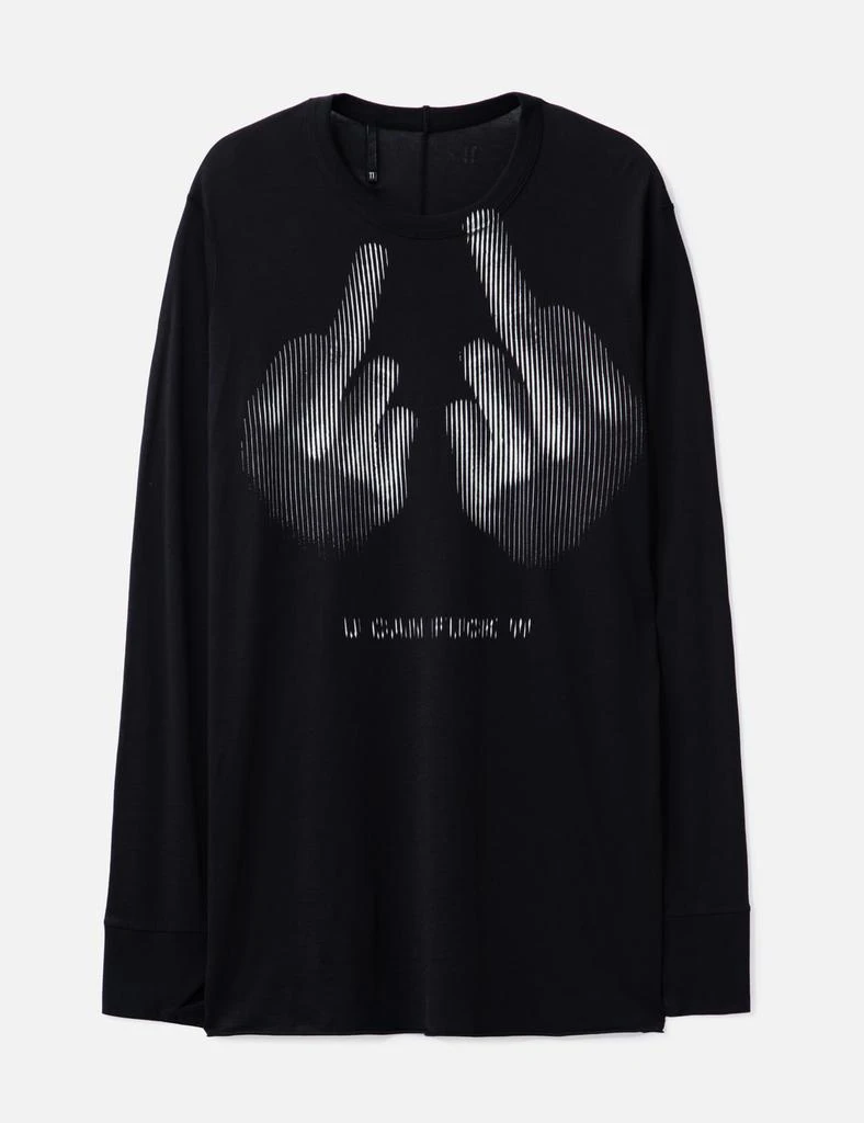 11 by Boris Bidjan Saberi TS5 F1101 Middlefinger Long Sleeve T-shirt 1